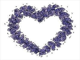 hand getrokken vector lavendel tak geïsoleerd op een witte achtergrond. sjabloon voor wenskaart. schattige botanische illustratie voor huwelijksuitnodigingen, print, web, design, decor.