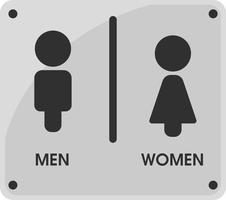 Pictogrammen voor mannen en vrouwen toilet Dat ziet er eenvoudig en modern uit. Vector illustratie.