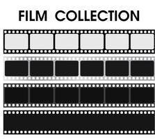 Vector retro zwart-witte filminzameling.