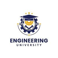 universiteit of school engineering embleem logo ontwerp inspiratie vector