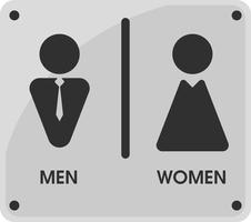 Pictogrammen voor mannen en vrouwen toilet Dat ziet er eenvoudig en modern uit. Vector illustratie.