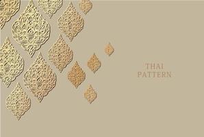 thais patroon traditionele illustratie goud vector