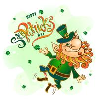 St. Patrick&#39;s Day. Handschrift. Kerstkaart. Vector illustratie.