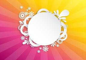 Heldere Floral Sunburst Vector Achtergrond