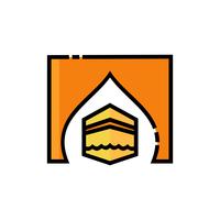 Kaaba vul pictogram ontwerp vector