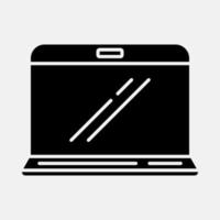 laptop glyph-pictogram vector