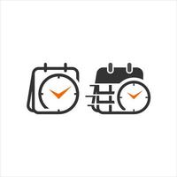 agenda logo eenvoudige tijd en datum vector modern plat pictogram ontwerpelement