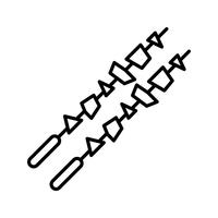 Barbeque Line Black pictogram vector