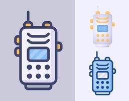 walkie-talkie communicatie radio pictogram cartoon vectorillustratie vector