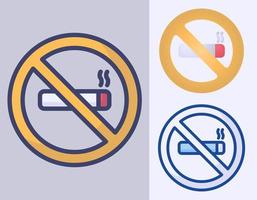 niet roken geïsoleerde pictogram cartoon vectorillustratie vector