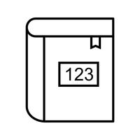 Wiskunde boek Mooie lijn zwart pictogram vector