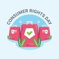 wereld consumentenrechten dag illustratie vector