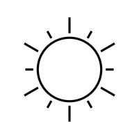 Sun Line Black pictogram vector