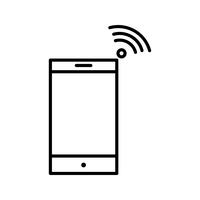 Wifi-verbinding Lijn zwart pictogram vector