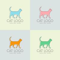 eenvoudig kattenlogo ontwerp vector