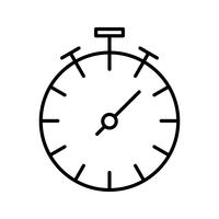 Chronometer lijn zwart pictogram vector