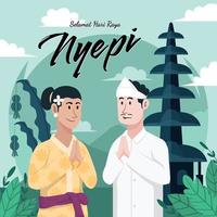 selamat hari raya nyepi vector