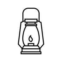 Gaslamp lijn zwart pictogram vector