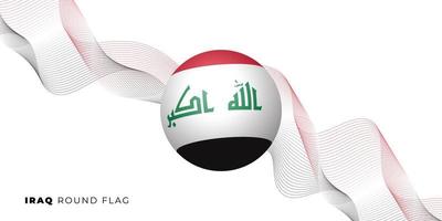 Irak ronde vlag vector ontwerp