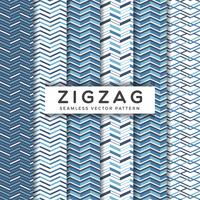 Marineblauwe Zigzag Naadloze Vectorpatronen vector