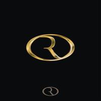 Creatieve luxe Letter R Logo conceptontwerpsjablonen vector