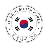 Gemaakt in Zuid-Korea vlagpictogram. vector