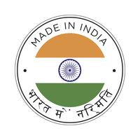 Gemaakt in India vlagpictogram. vector
