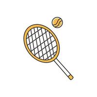 Tennis dunne lijn trendy pictogram geïsoleerd op een witte achtergrond - vector