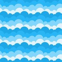 blauwe lucht wolken naadloos patroon vector