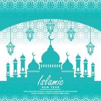 gelukkig islamitisch nieuwjaar achtergrond vector
