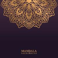 luxe mandala achtergrond met gouden arabesque vector