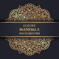 luxe mandala achtergrond met gouden arabesque vector