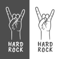 rock n roll of heavy metal handgebaar vector