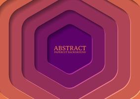 abstracte zeshoekige papercut-ontwerpachtergrond met overlappende laag vector