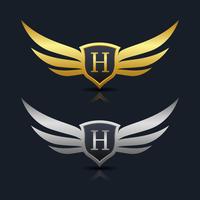 Letter H embleem Logo vector