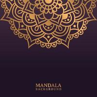 luxe mandala achtergrond met gouden arabesque vector