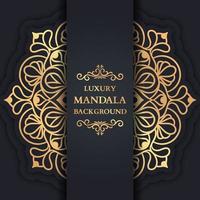 luxe mandala achtergrond met gouden arabesque vector