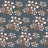 abstract bloemen naadloos patroon met getrokken hand vector