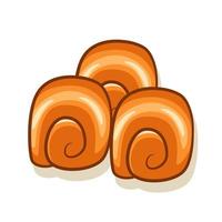 hand getrokken brood en bakkerij vectorillustratie vector