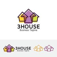 creatief huis logo ontwerp vector