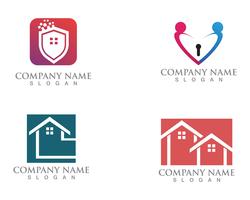 Simple House Home Real Estate-embleempictogrammen vector