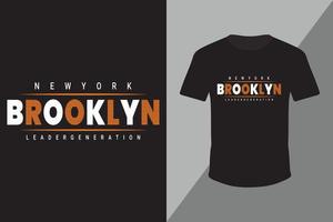 illustratie vectorafbeelding van belettering tee design, new york brooklyn, perfect voor t-shirts design, kleding, hoodies gratis vector