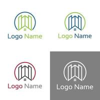 minimalistische onroerend goed logo sjabloon, onroerend goed logo, bouw architectuur gebouw logo ontwerp sjabloon element vector