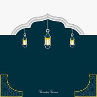 ramadan social media postsjabloon banner. ramadan kareem vierkant vectorontwerp. vector