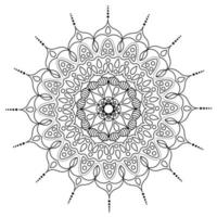 mandala, doodle kleurboekpagina vector