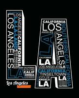 los angeles element van mannenmode en moderne stad in typografie grafisch design.vector illustration.tshirt,clothing,apparel en ander gebruik vector