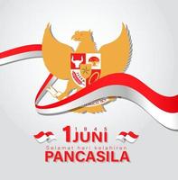 de geboortedag van pancasila vectorillustratie vector