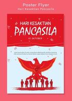 hari kesaktian pancasila, Indonesische vakantie pancasila dag illustration.translation 01 oktober, gelukkige pancasila dag. geschikt voor wenskaart en banner vector