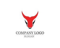 Bull horn logo en symbolen sjabloon pictogrammen app vector