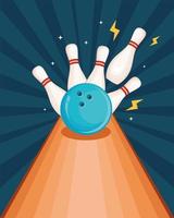 bowling sport staking vector